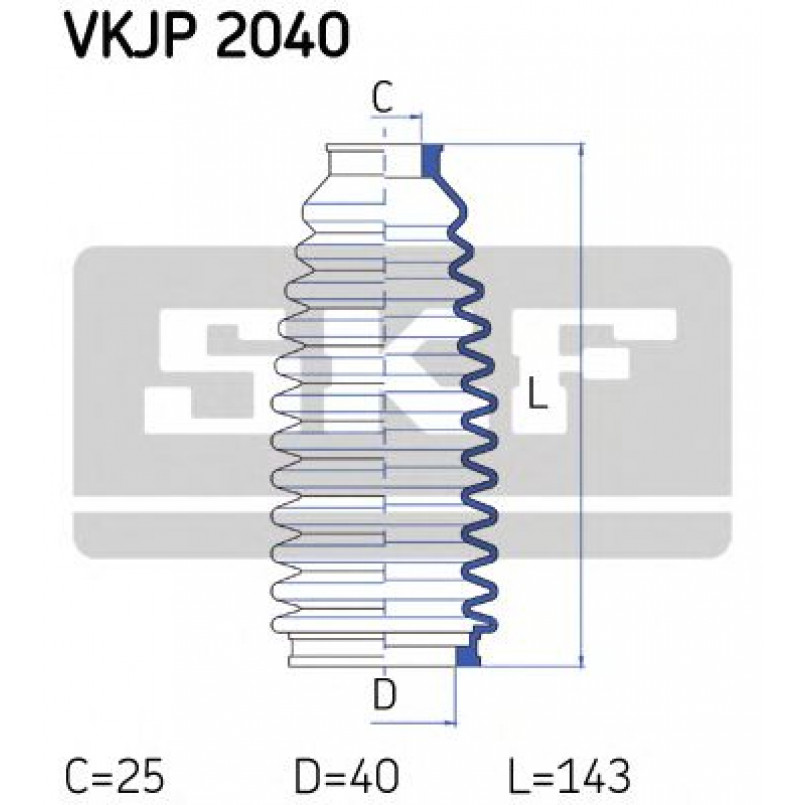 VKJP 2040 SKF - Пильовик привідного валу